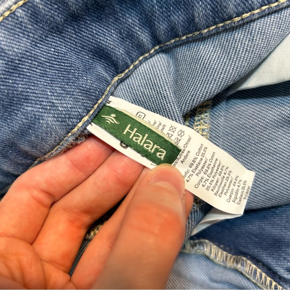 Halara Wide Leg High Rise Medium Wash Jeans Size 1x Stretch - Picture 6 of 7